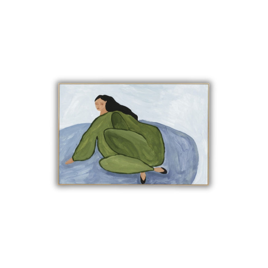 Morning Meditation Blue Canvas