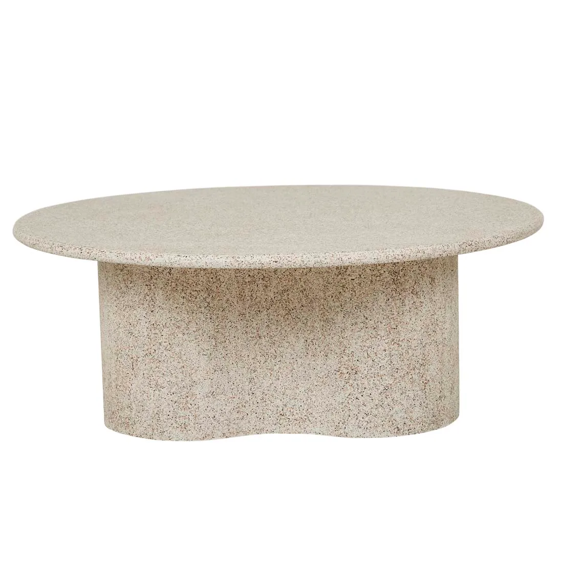 Artie Outdoor Wave Coffee Table in Warm Sand