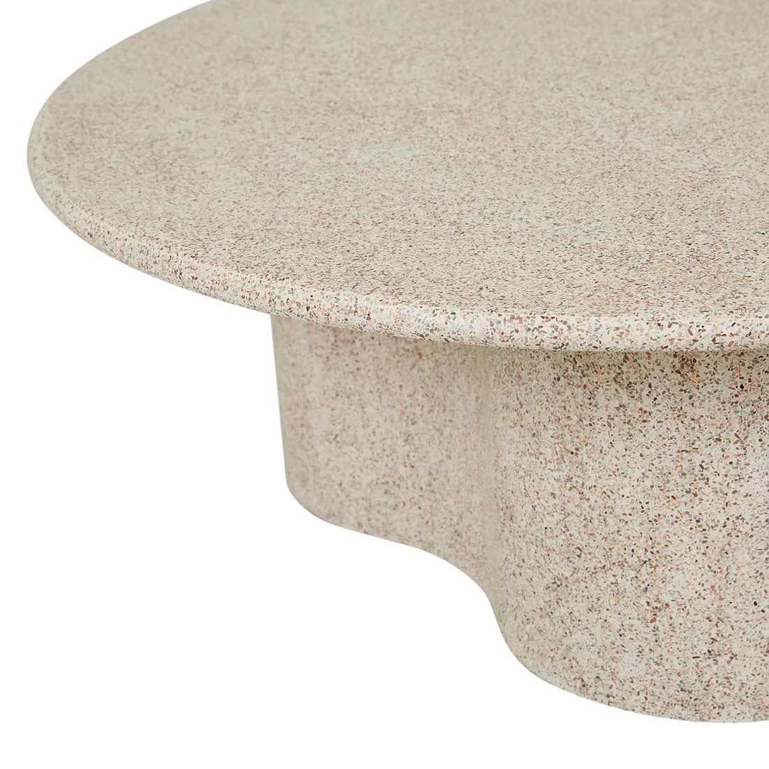 Artie Outdoor Wave Coffee Table in Warm Sand