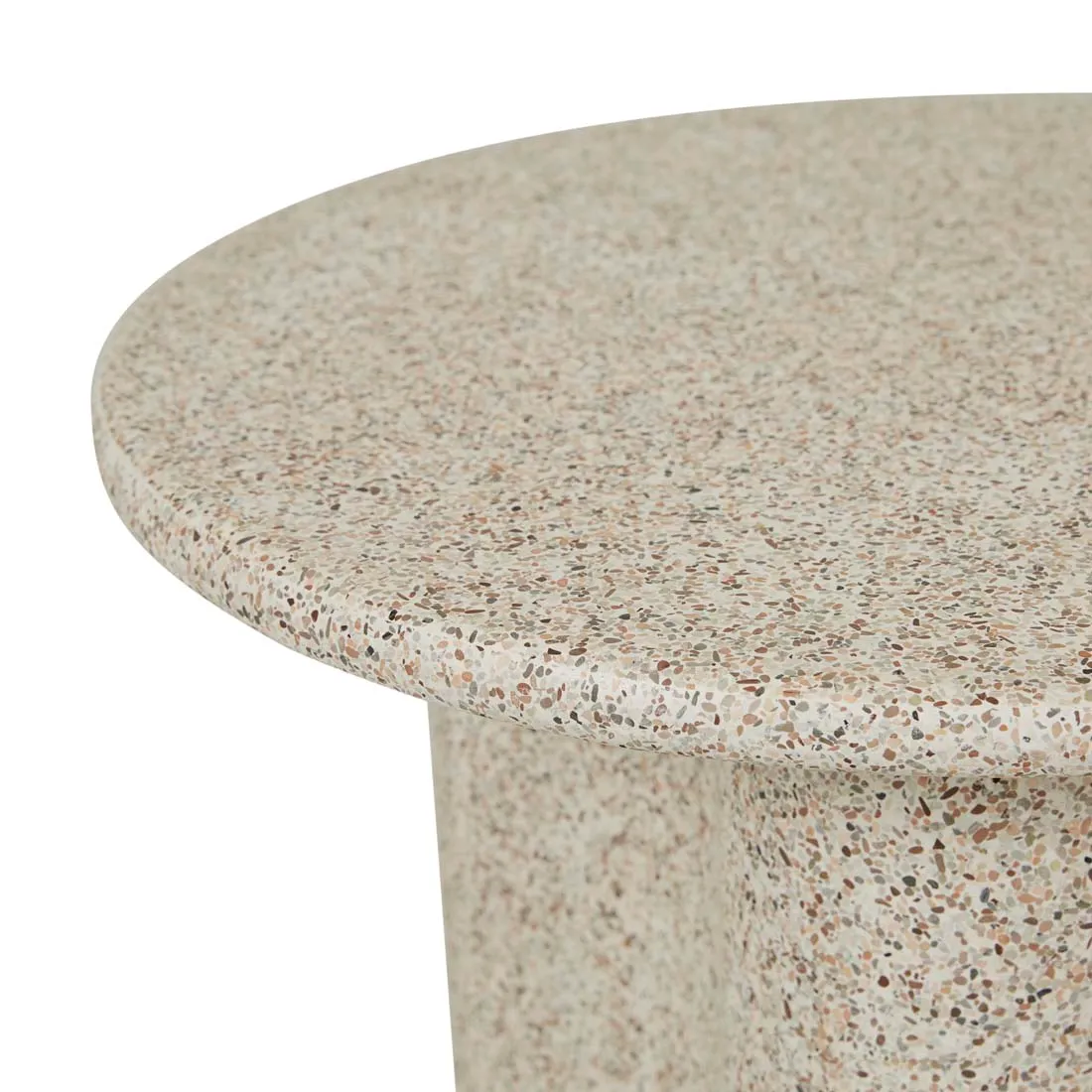 Artie Outdoor Wave Side Table in Warm Sand