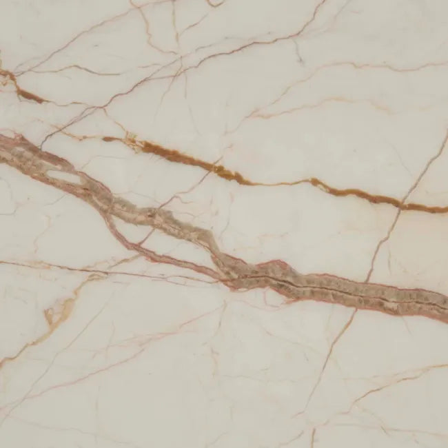 Artie Oval Marble Coffee Table in Brown Vein Ash