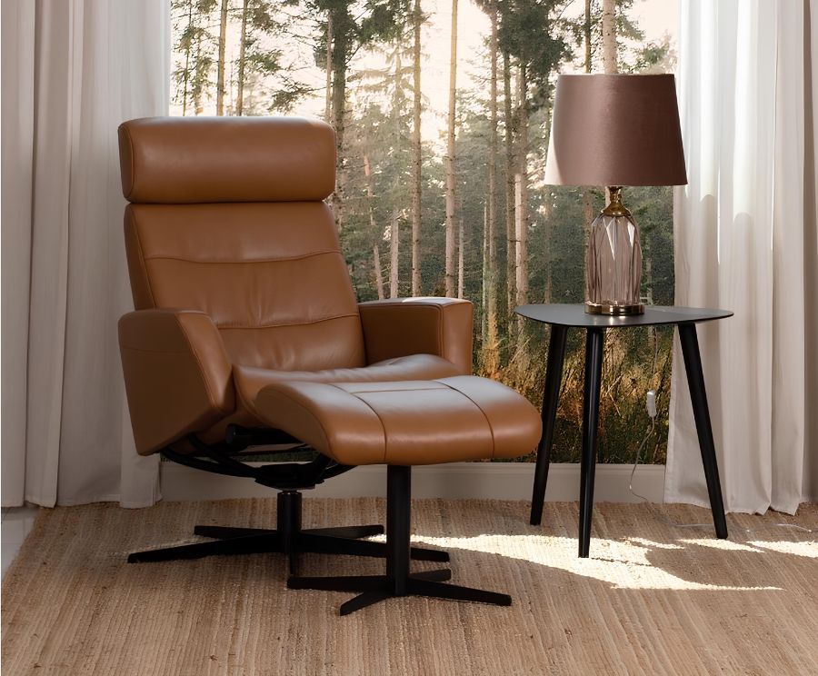 Charlie Recliner in Aurora Leather