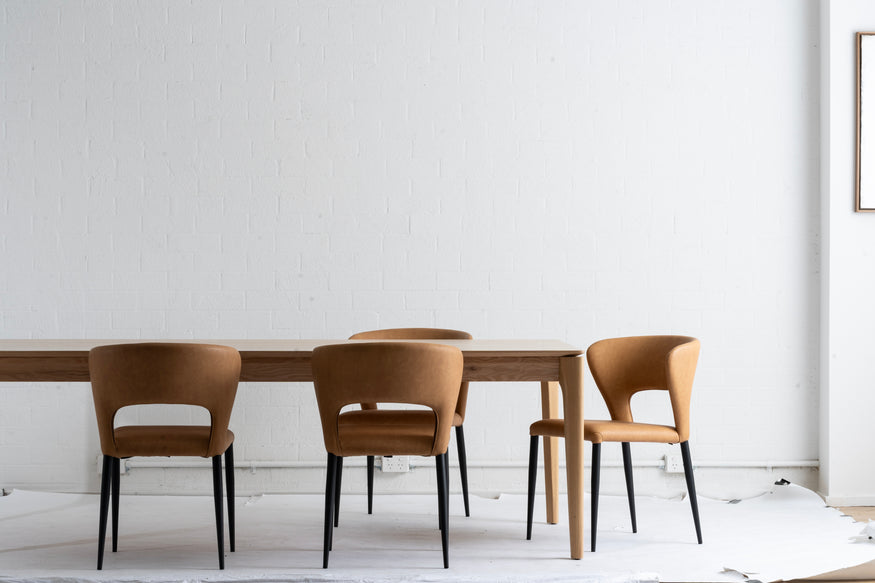 Remy II Dining Chair in Honey Metal Leg