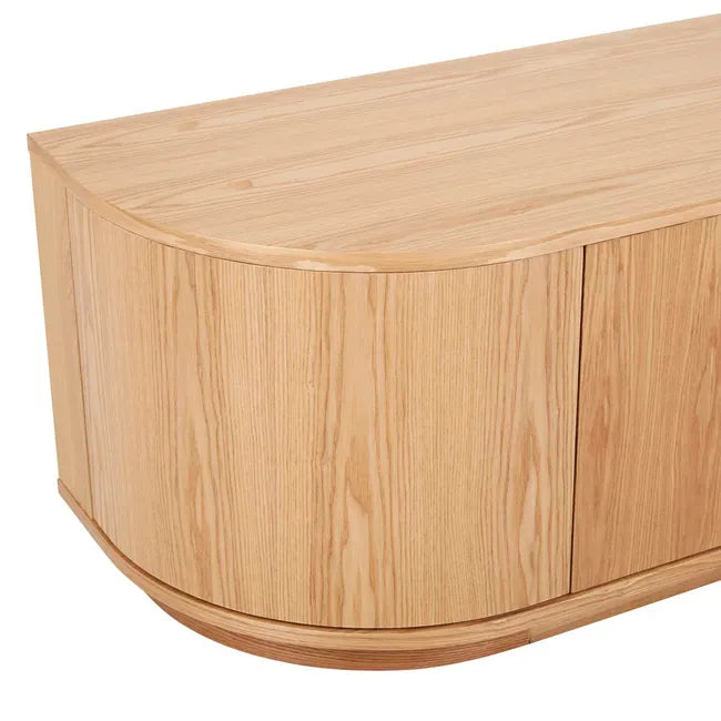 Oberon Crescent TV Unit in Natural Ash