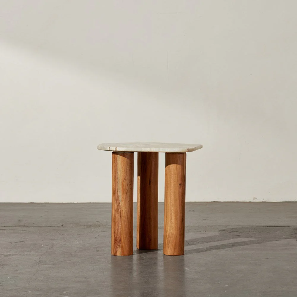 Waverly Side Table in Grey Lagoon