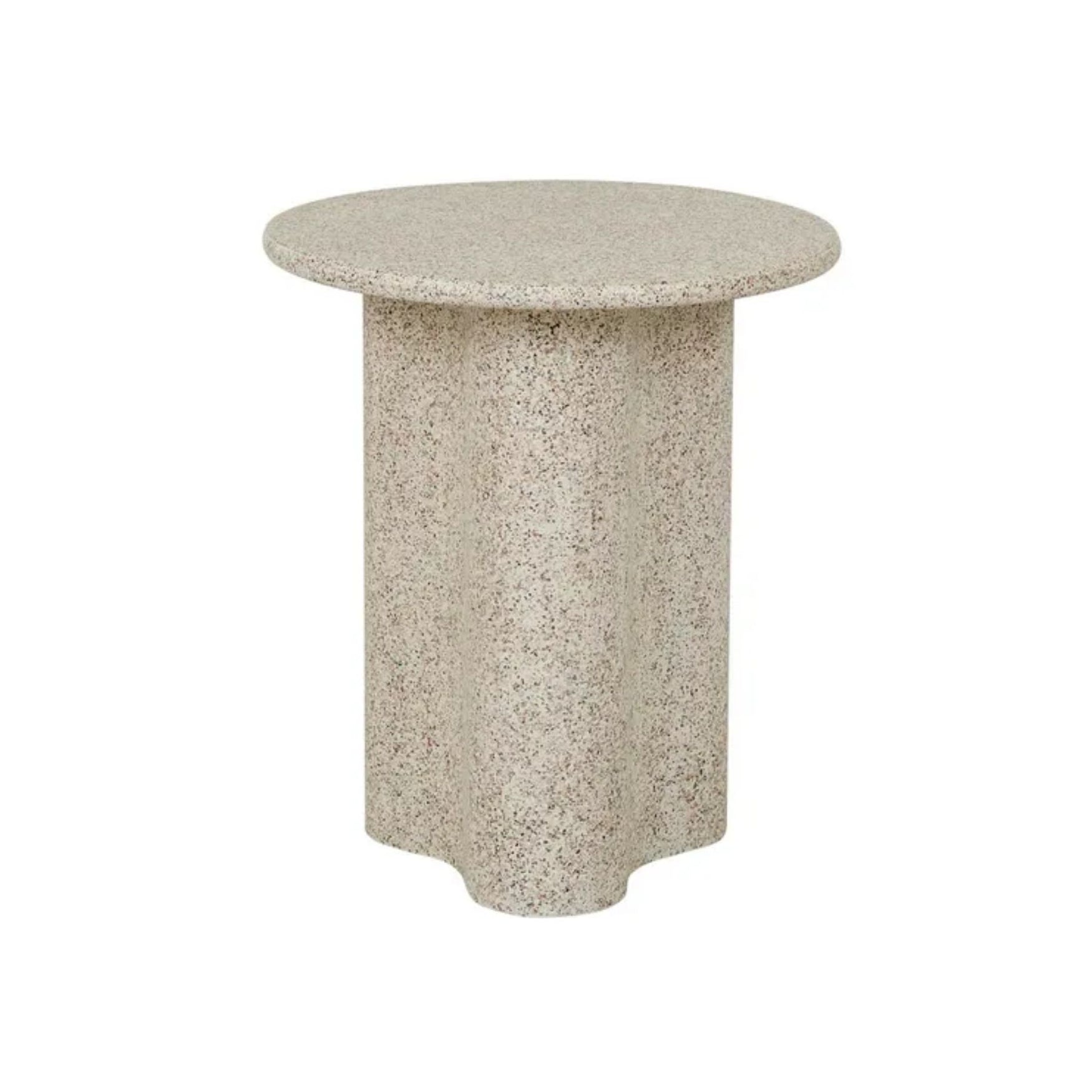Artie Outdoor Wave Side Table in Warm Sand