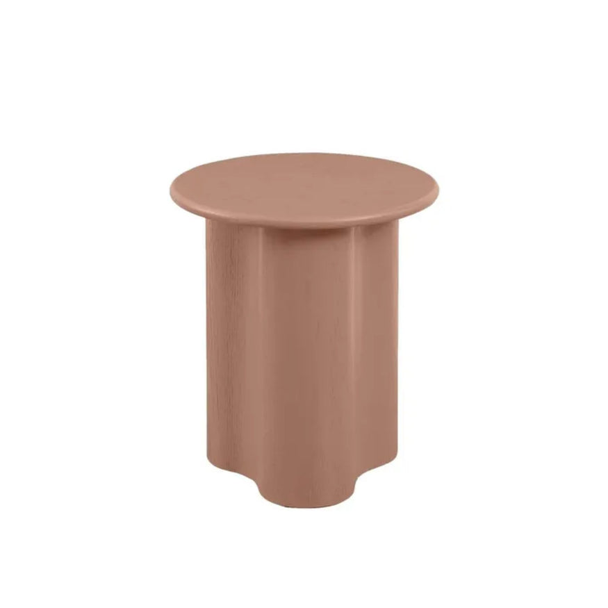 Artie Wave Side Table in Washed Terracotta