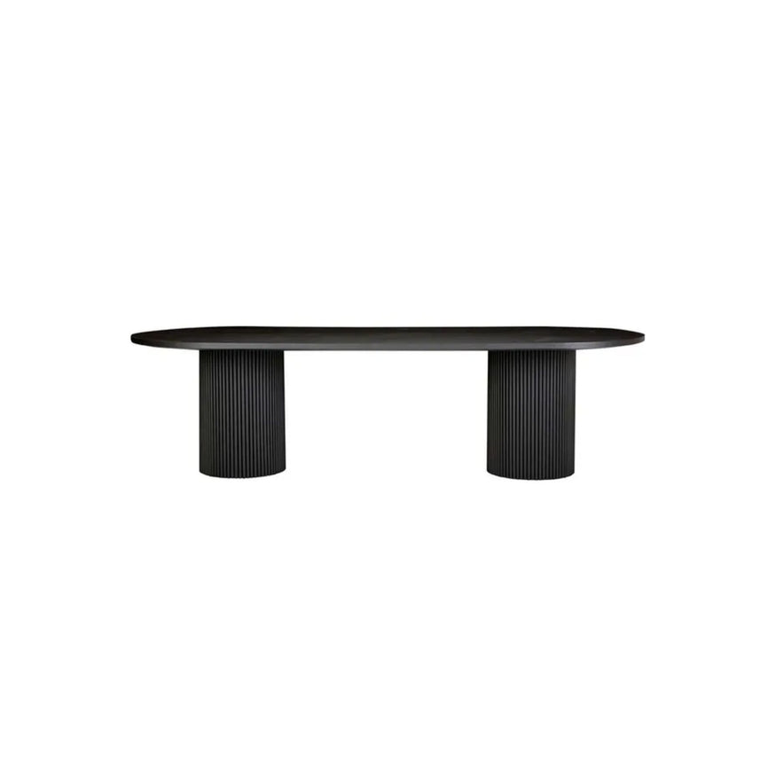 Benjamin Ripple Oval Dining Table in Black