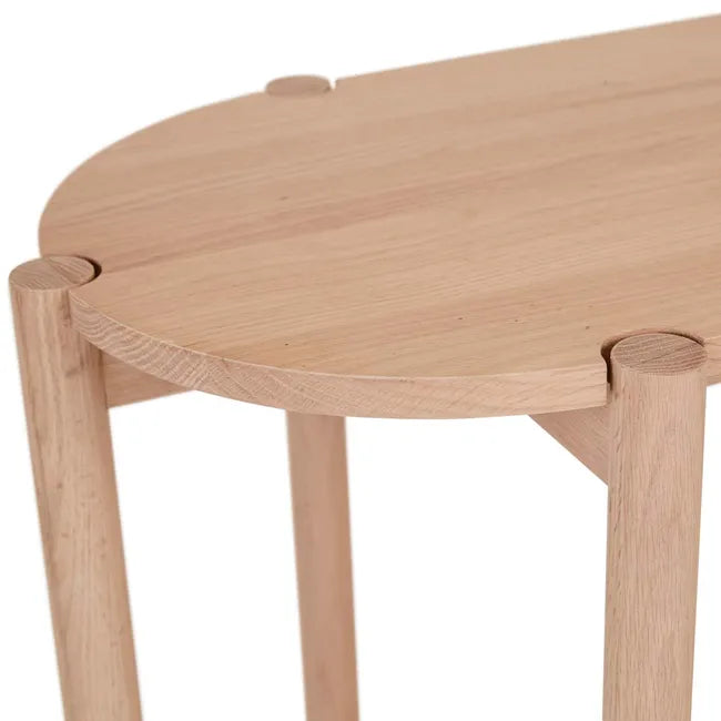 Linea Oslo Oval Console in New Oak