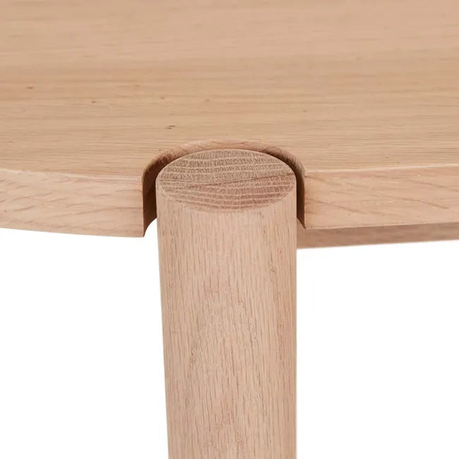 Linea Oslo Oval Console in New Oak