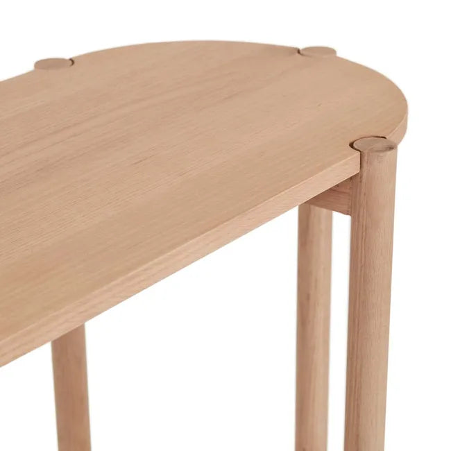 Linea Oslo Oval Console in New Oak