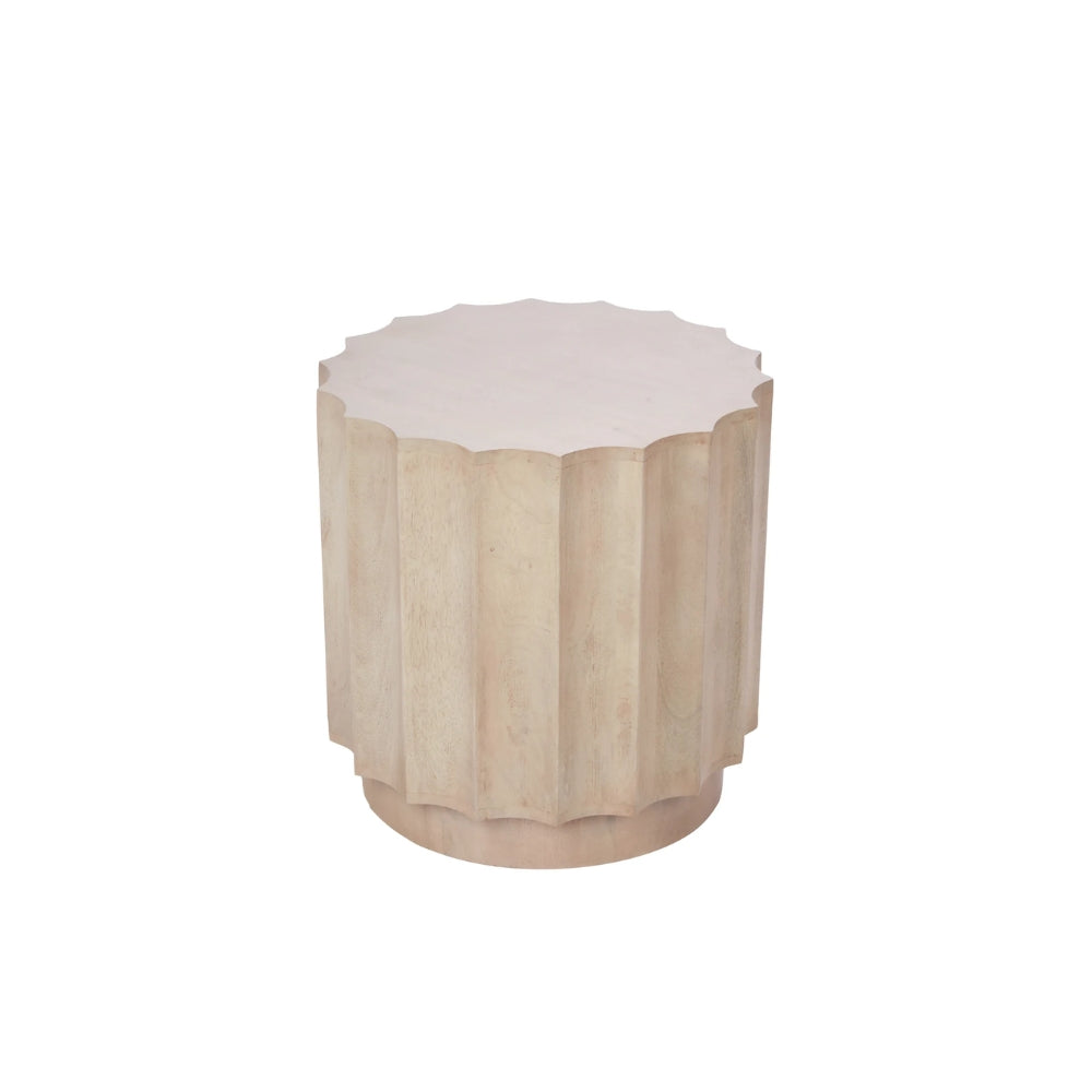 Amalfi Wyatt Side Table in White Wash