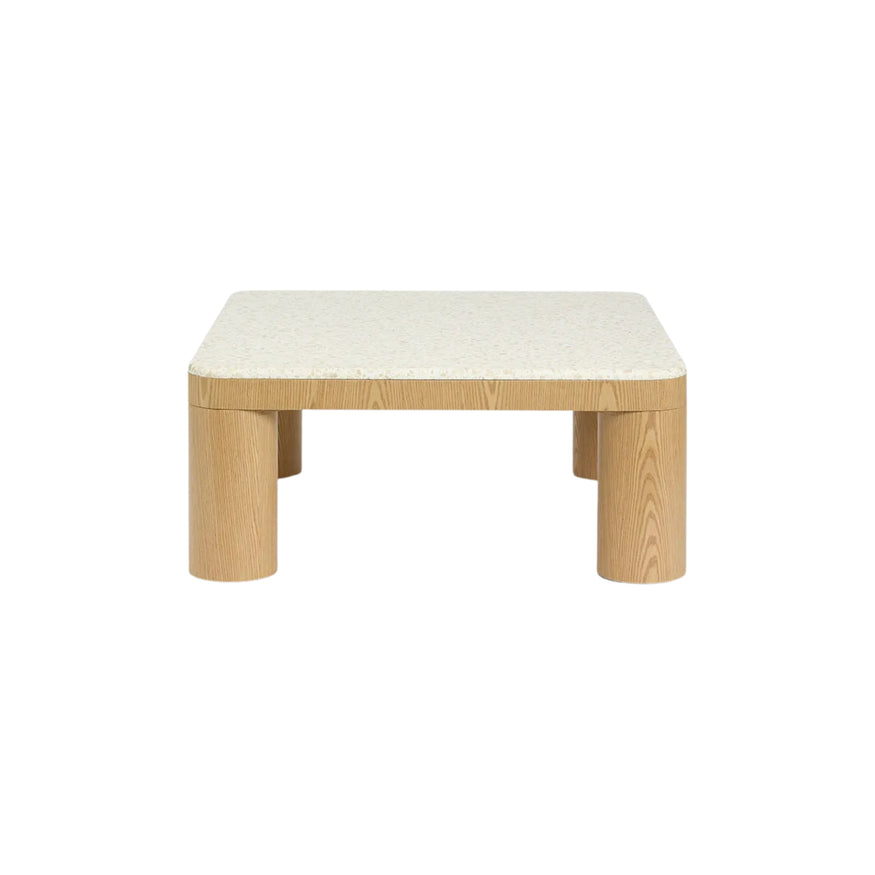 Arlo Coffee Table in Light Oak & Terrazzo