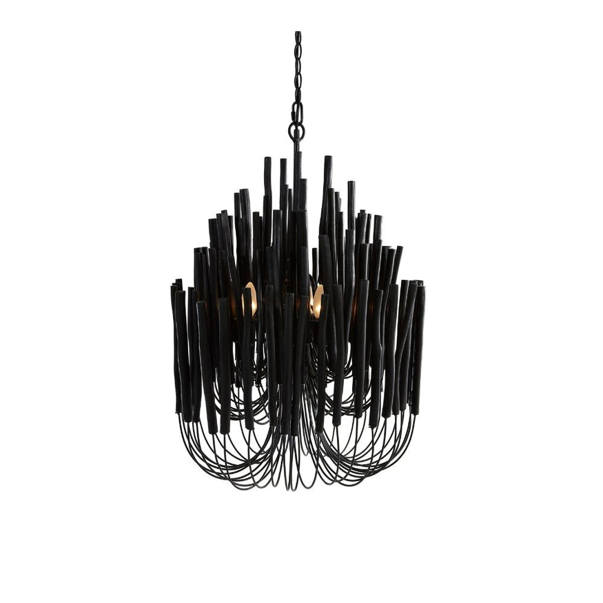 Wood Candle Stick Lamp