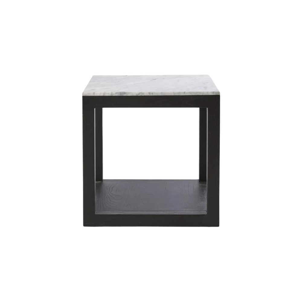 Denver Marble Side Table in Black