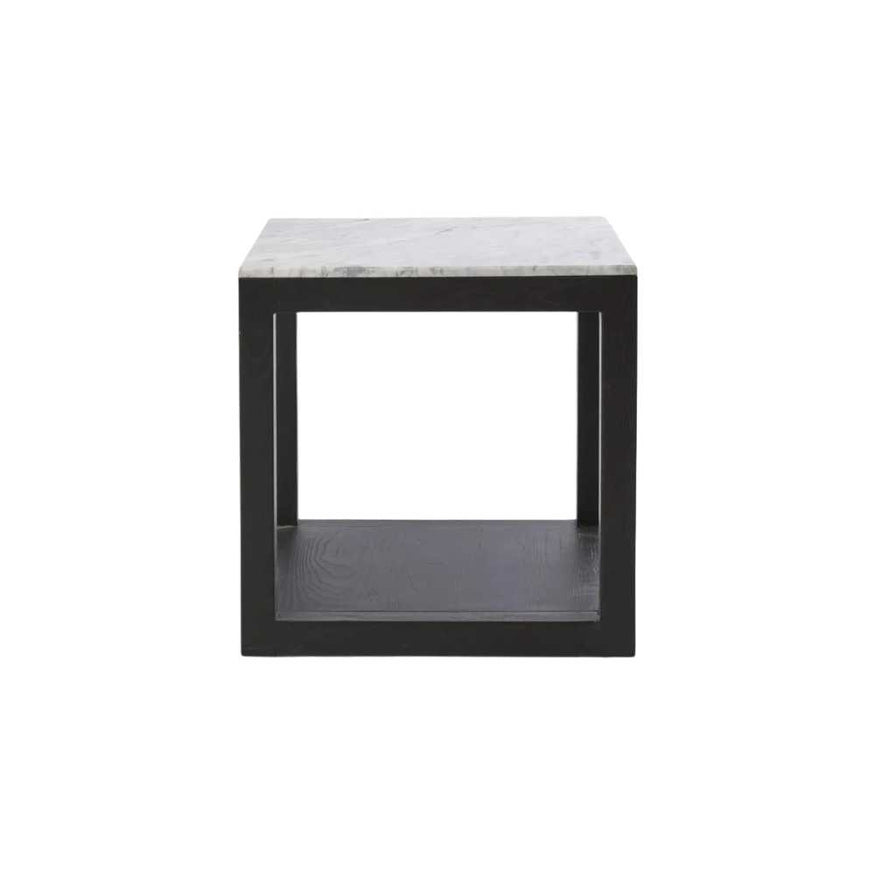 Denver Marble Side Table in Black