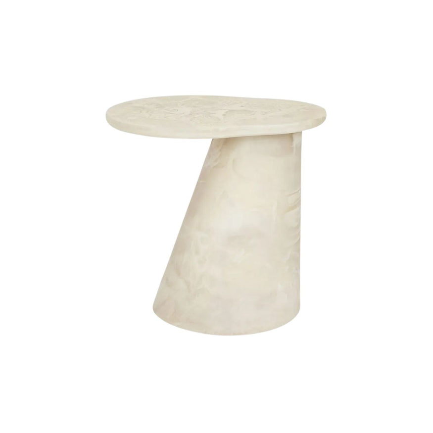 Cloud Resin Side Table in White