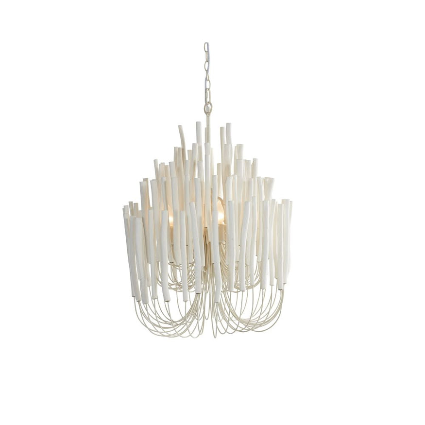 Wood Candle Stick Chandelier Medium