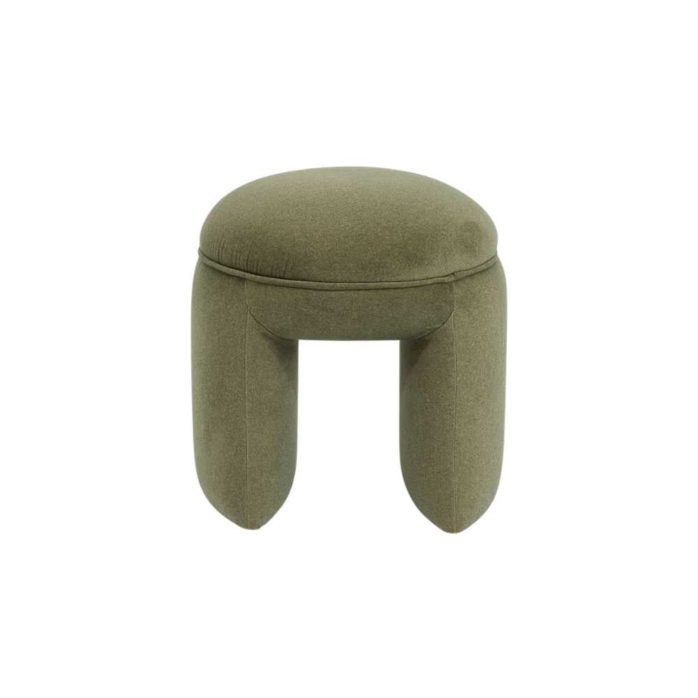 Harper Ottoman in Olive Green
