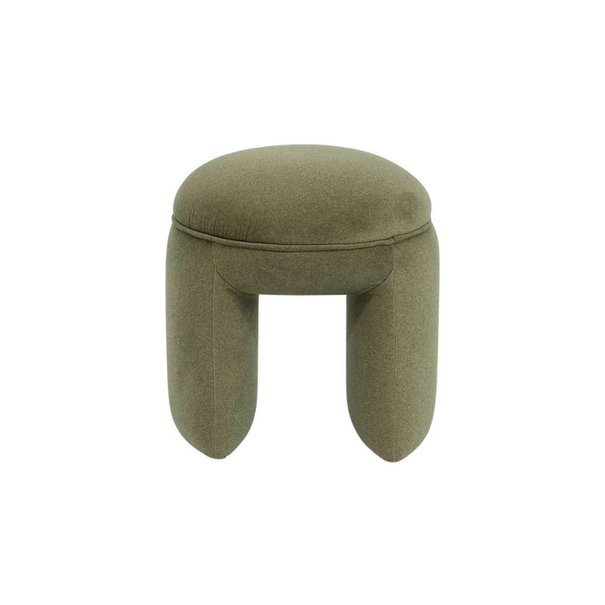Harper Ottoman in Olive Green