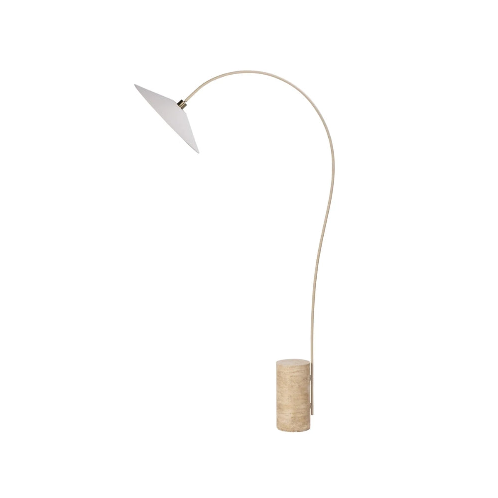 Amalfi Serra Floor Lamp in Beige & Antique Brass
