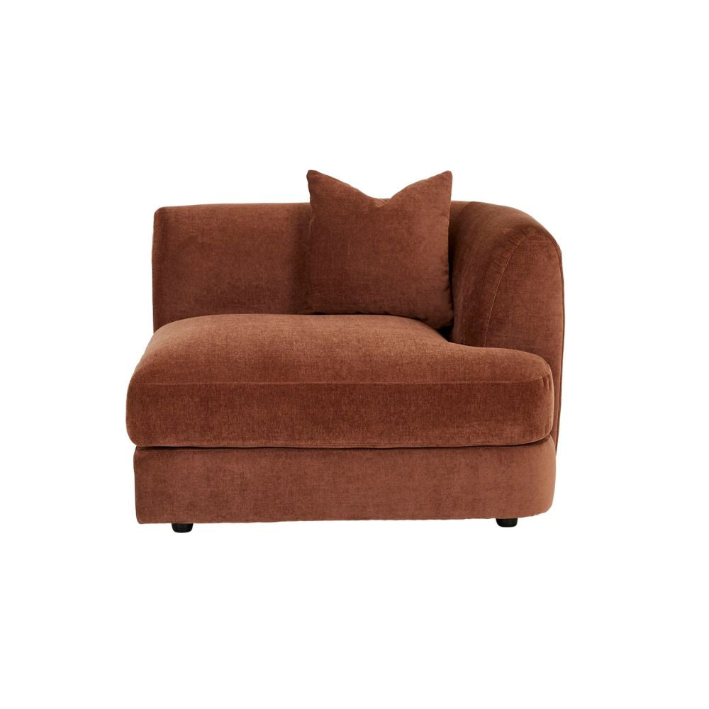 Madrid Curve Sofa Modular in Chestnut