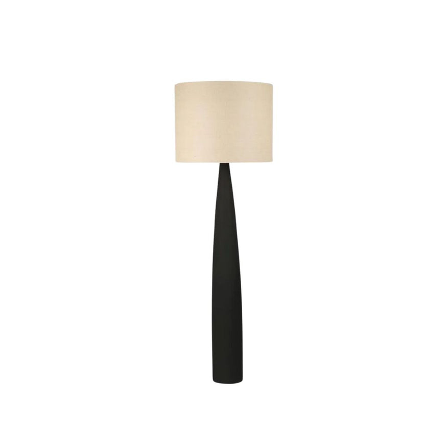 Samson Floor Lamp Black Base / Natural Shade