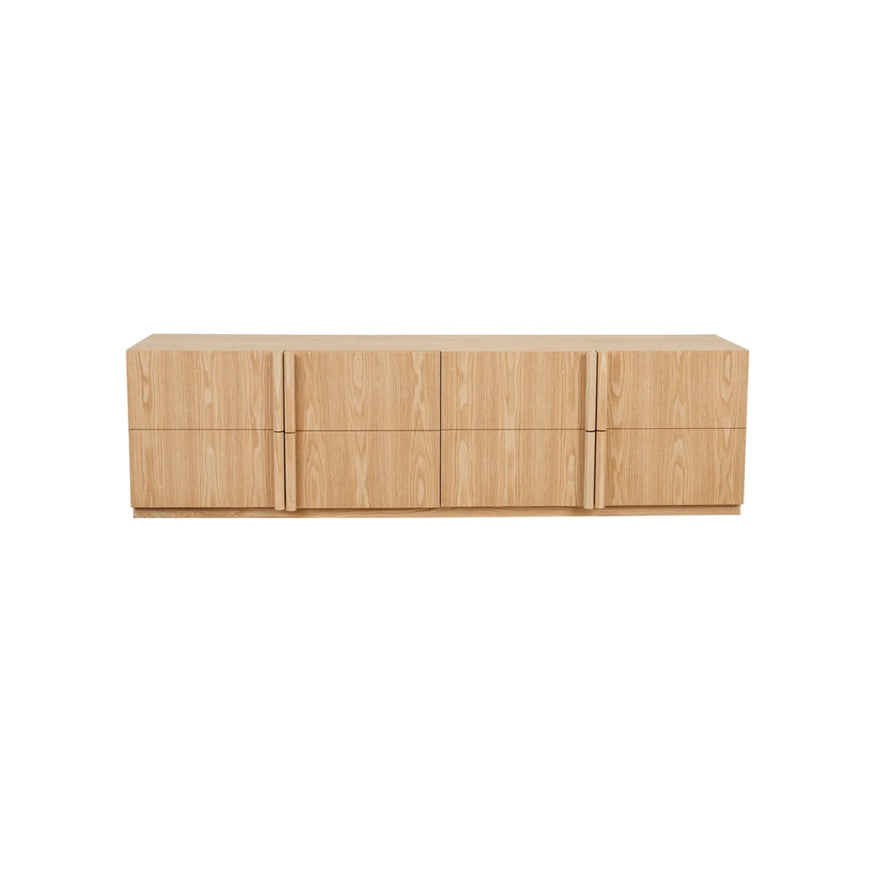 Kin 4 Door TV Unit in Natural Ash