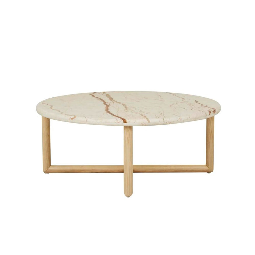 Camille Marble Coffee Table in Matt Brown Vein Natural