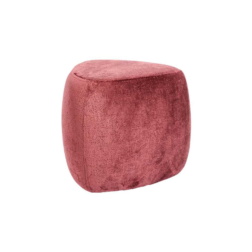 Pebble Small Ottoman in Ruby