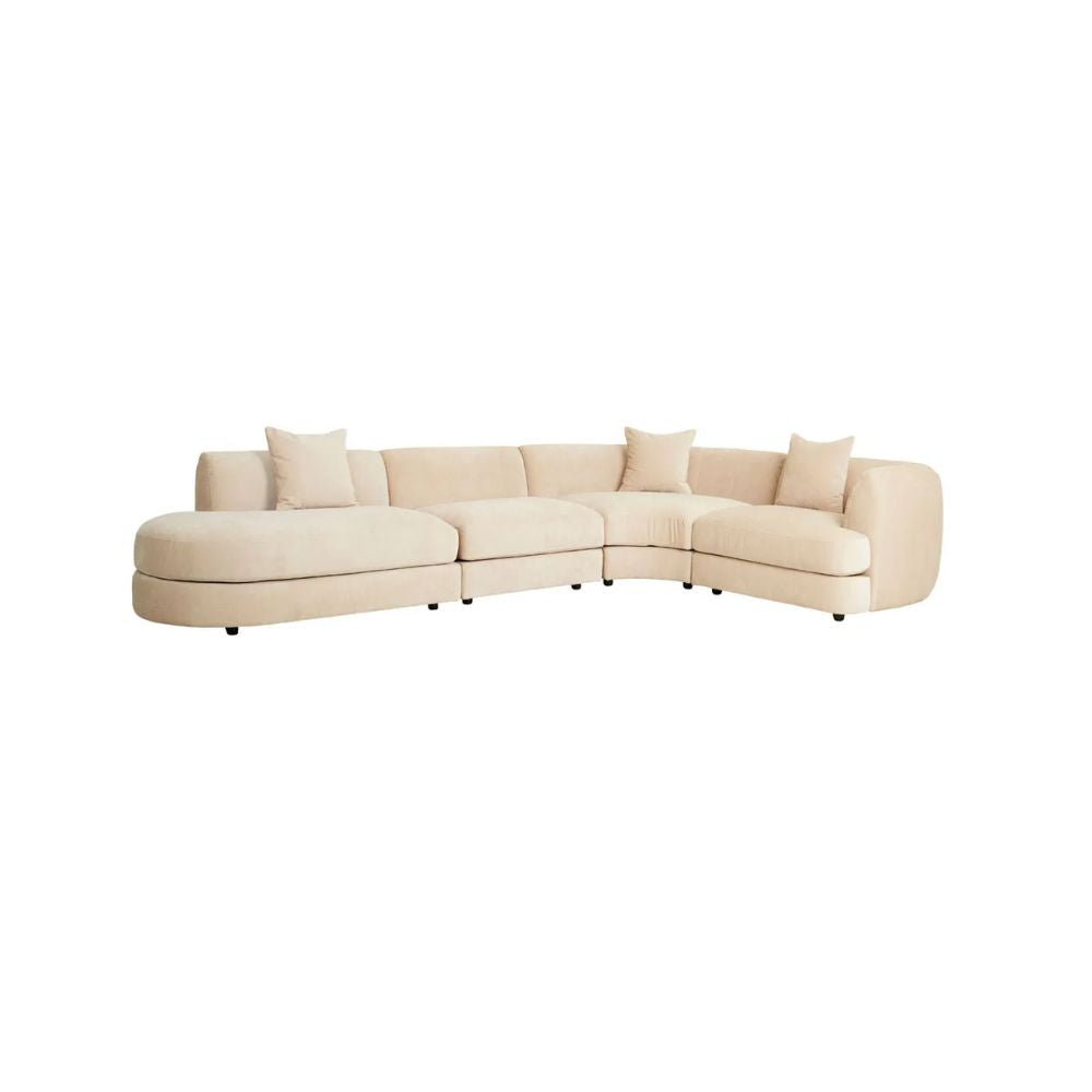 Madrid Curve Sofa Modular in Soft Wheat