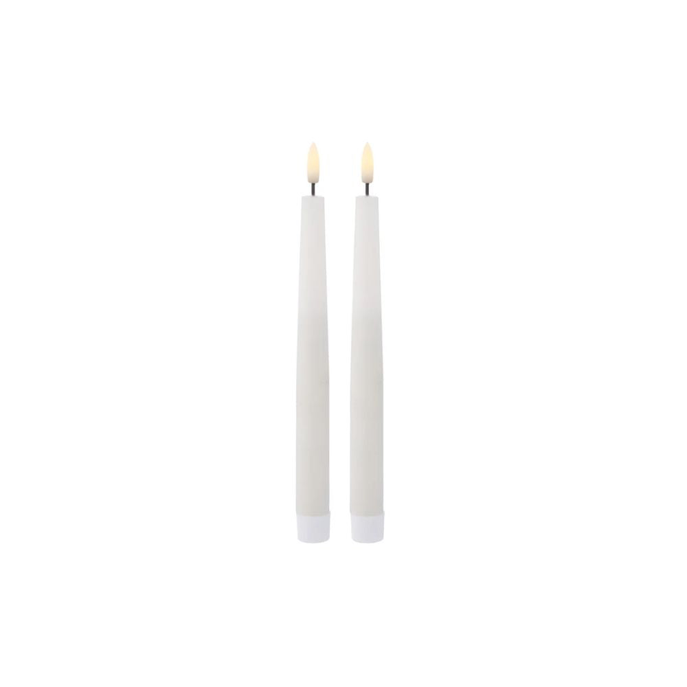 Hughe LED Flickering Taper Candle-Set of 2