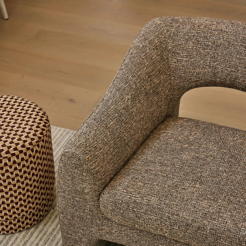 Amalfi Clark Stool in Brown & Mustard