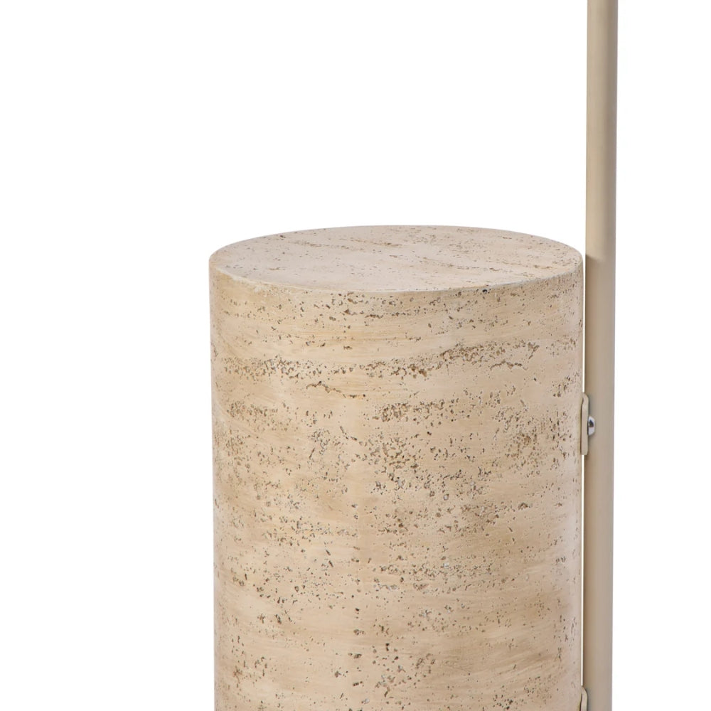 Amalfi Serra Floor Lamp in Beige & Antique Brass