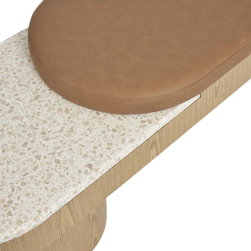 Arlo Bench in Light Oak & Terrazzo