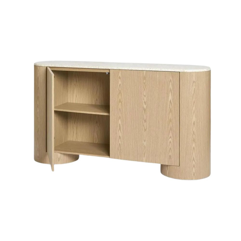 Arlo Buffet in Light Oak & Terrazzo