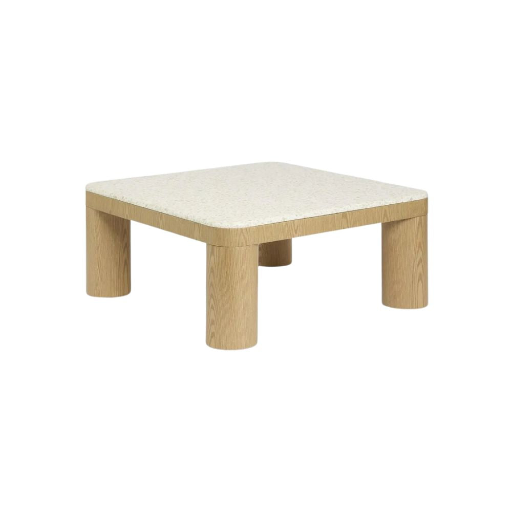 Arlo Coffee Table in Light Oak & Terrazzo