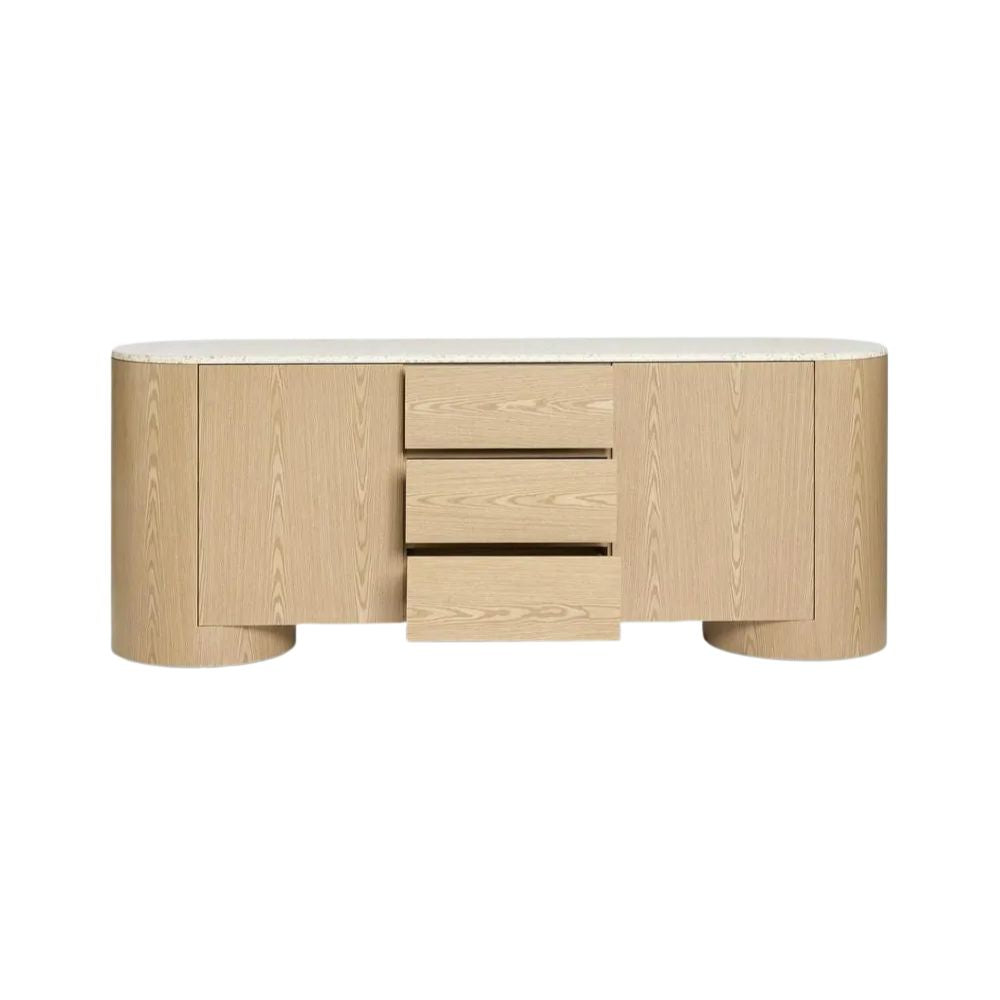 Arlo Sideboard in Light Oak & Terrazzo