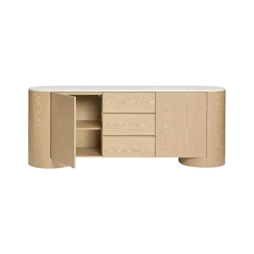 Arlo Sideboard in Light Oak & Terrazzo