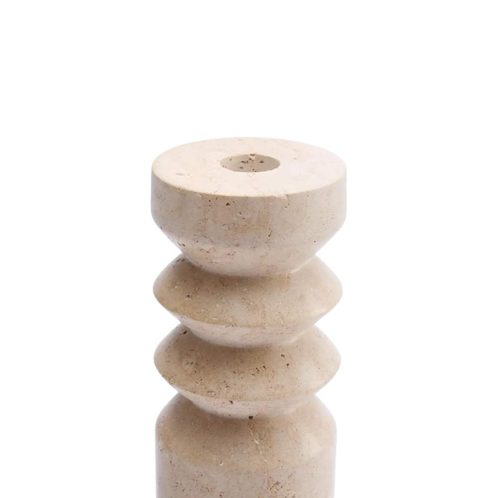 Arlo Travertine Candle Stand Large