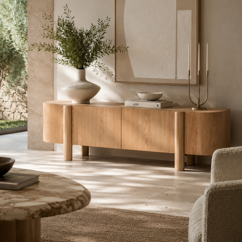 Artie Entertainment Unit in Natural Ash