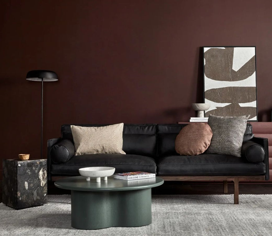 Artie Wave Coffee Table in Black Oak