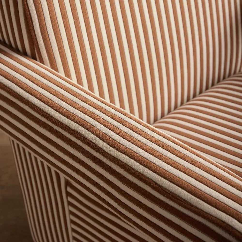 Atelier Armchair in Terracotta Stripe
