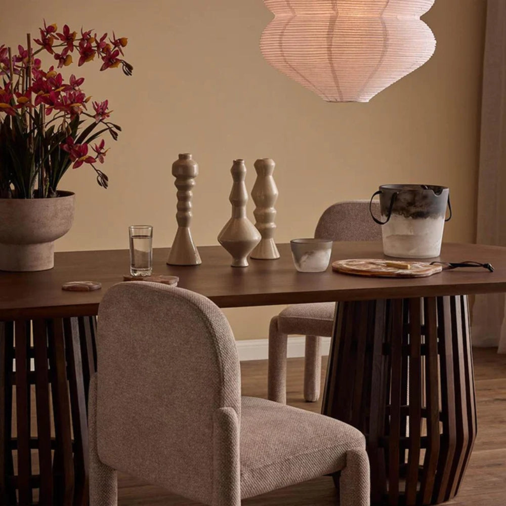 Bow Dining Table in Dark Walnut