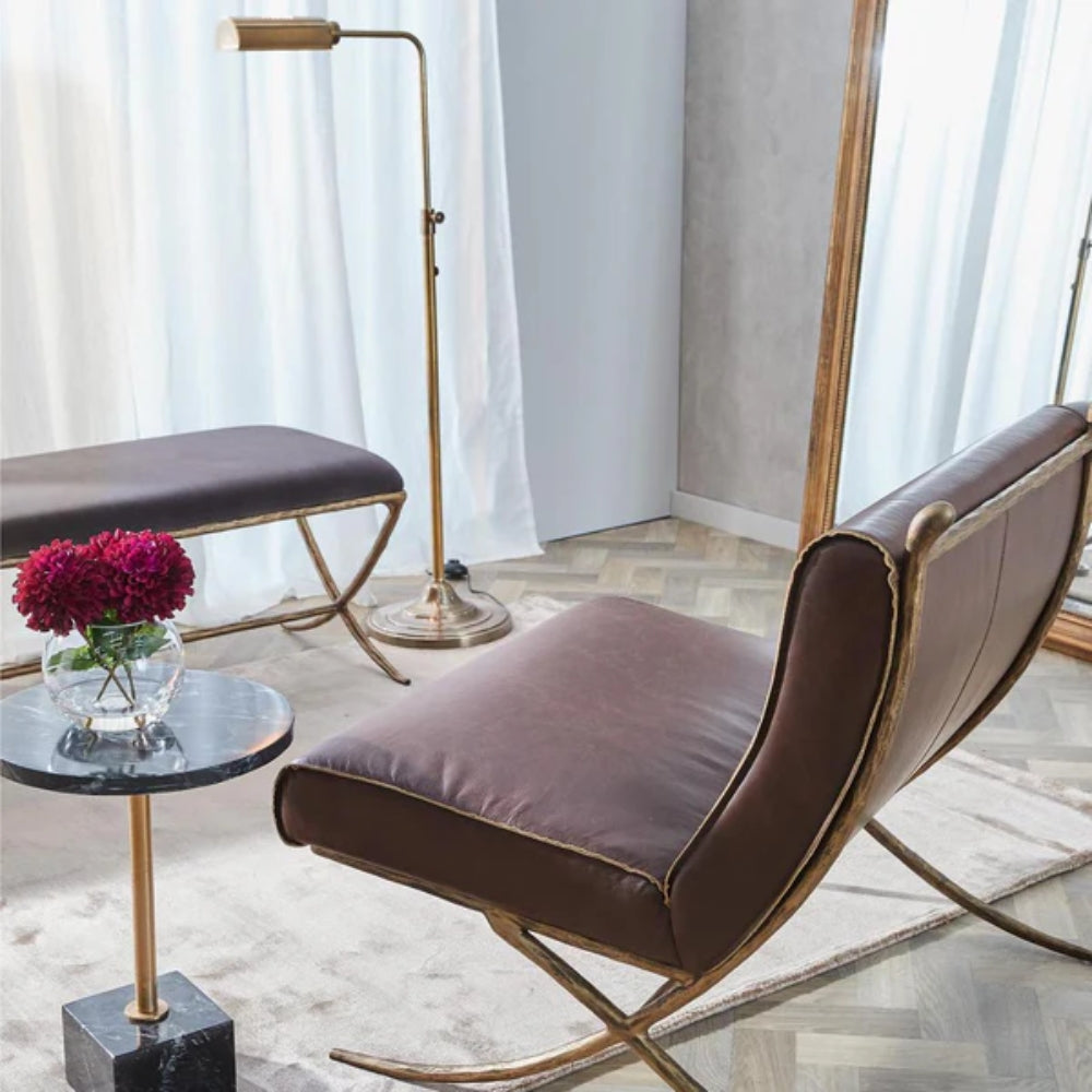 Brooklyn Floor Lamp in Antique Brass