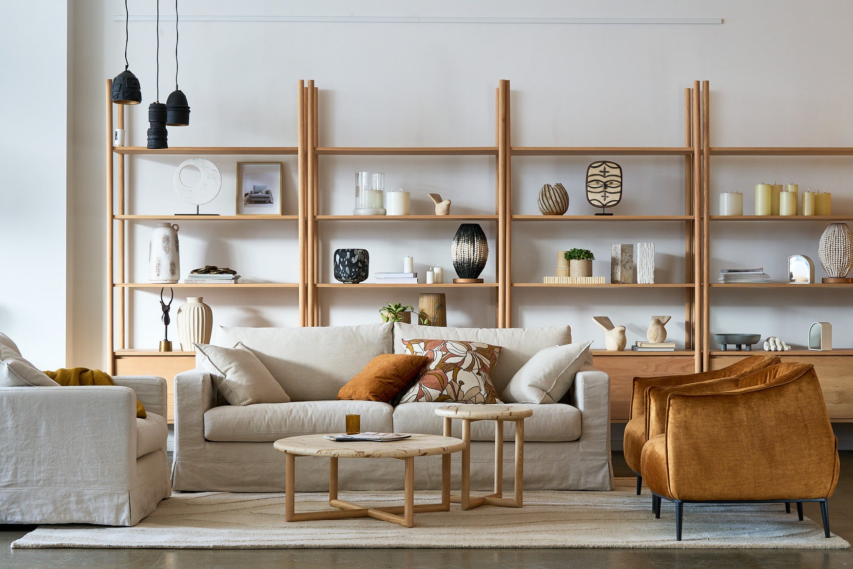 Camille Marble Coffee Table in Matt Brown Vein Natural