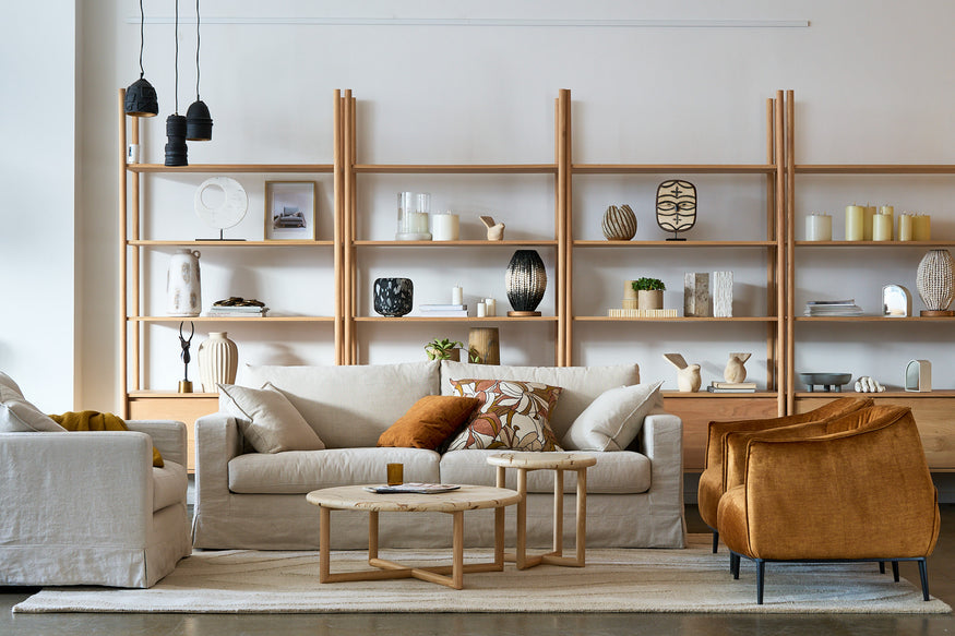 Camille Marble Coffee Table in Matt Brown Vein Natural