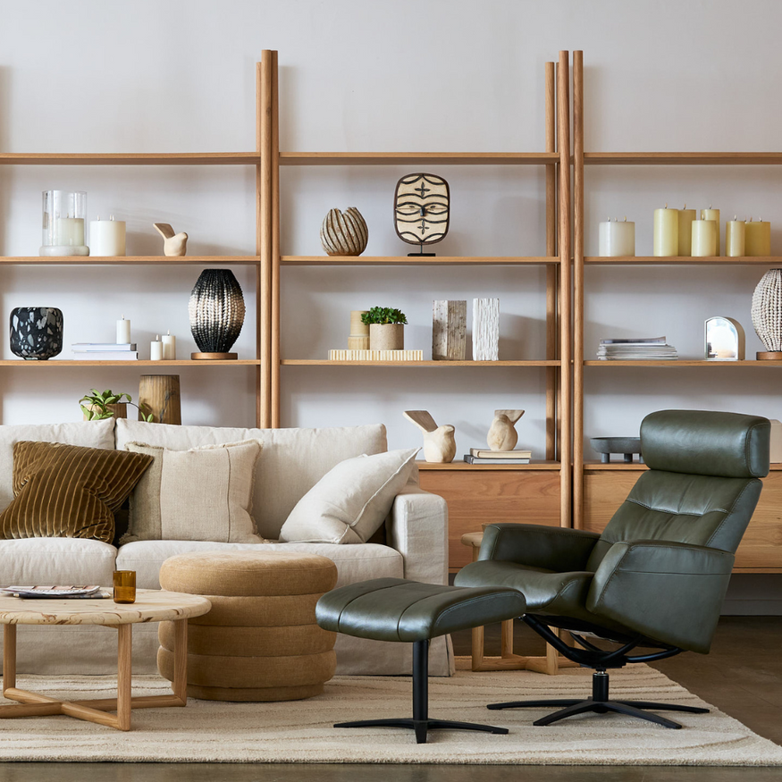 Charlie Recliner in Aurora Leather