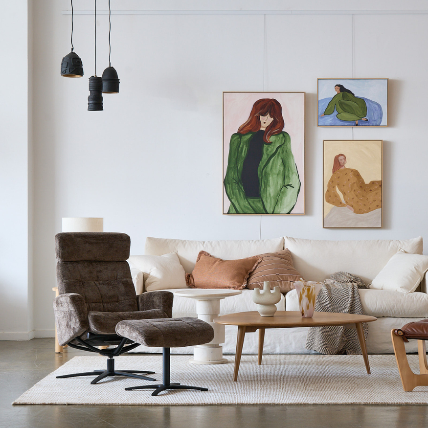 Charlie Recliner in Caulfield Fabric