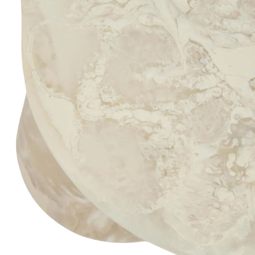 Cloud Resin Side Table in White